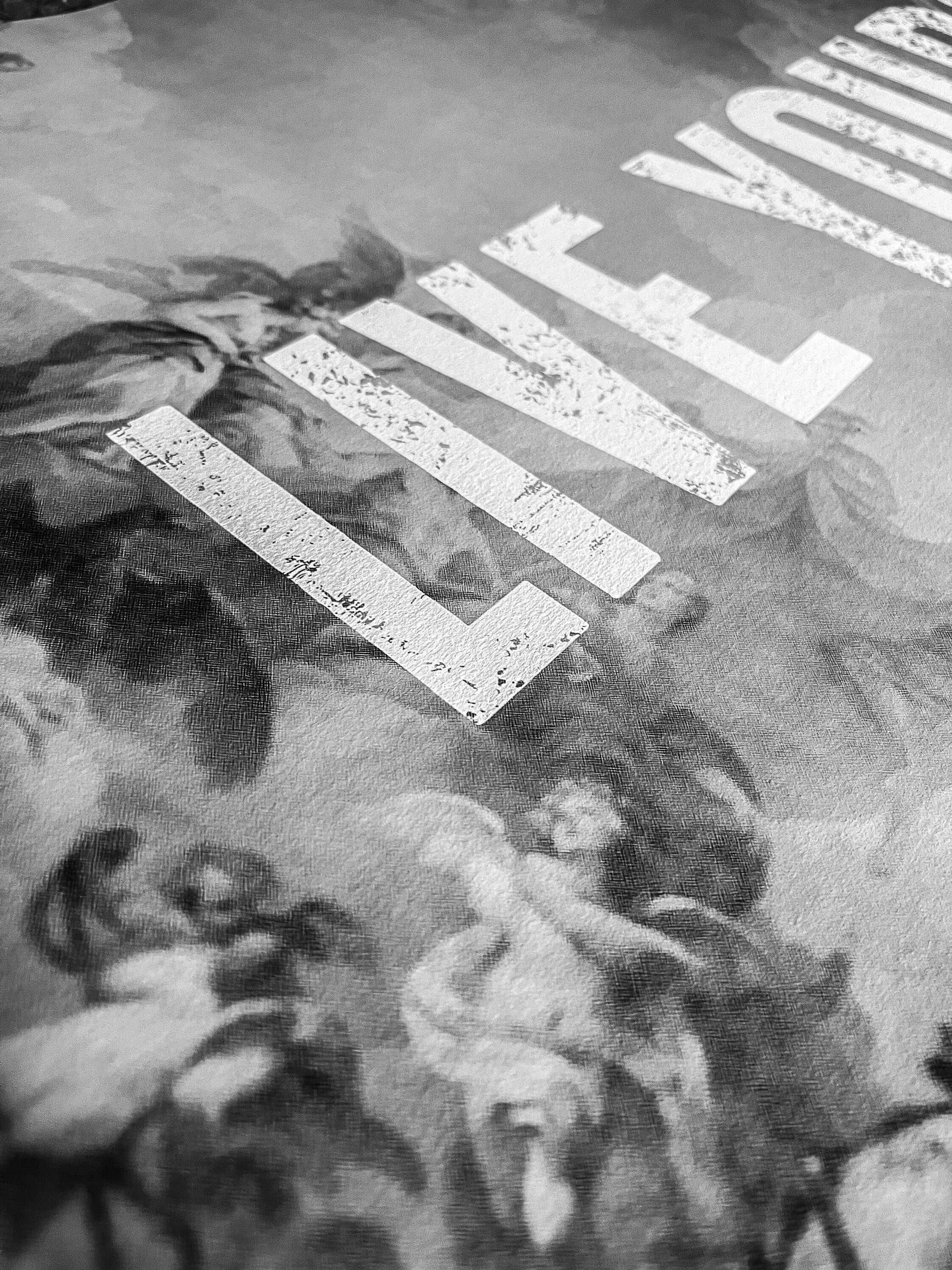 LIVE YOURS B&W Print - Image 3