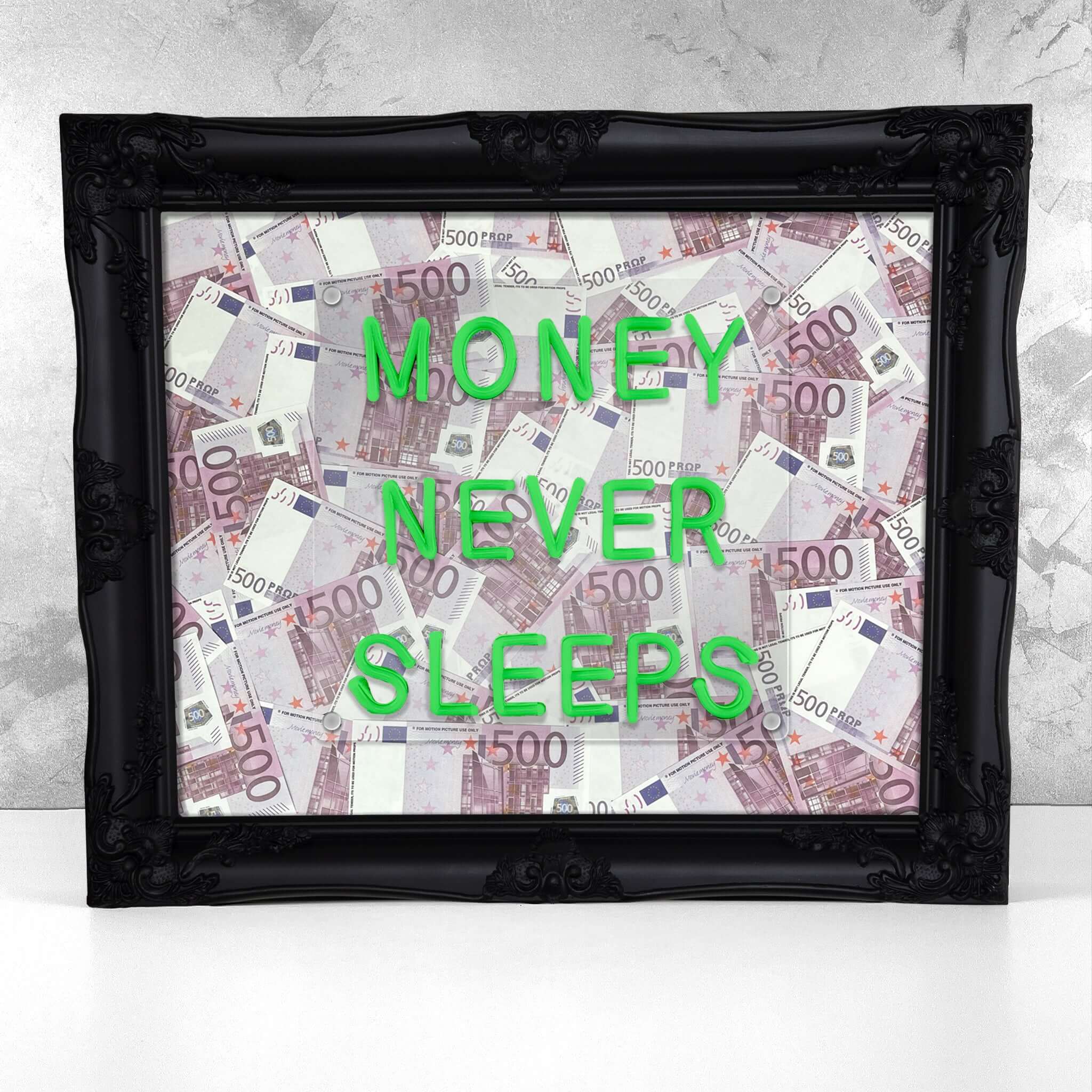 Money Never Sleeps V2 LED frame - EUR - Image 3