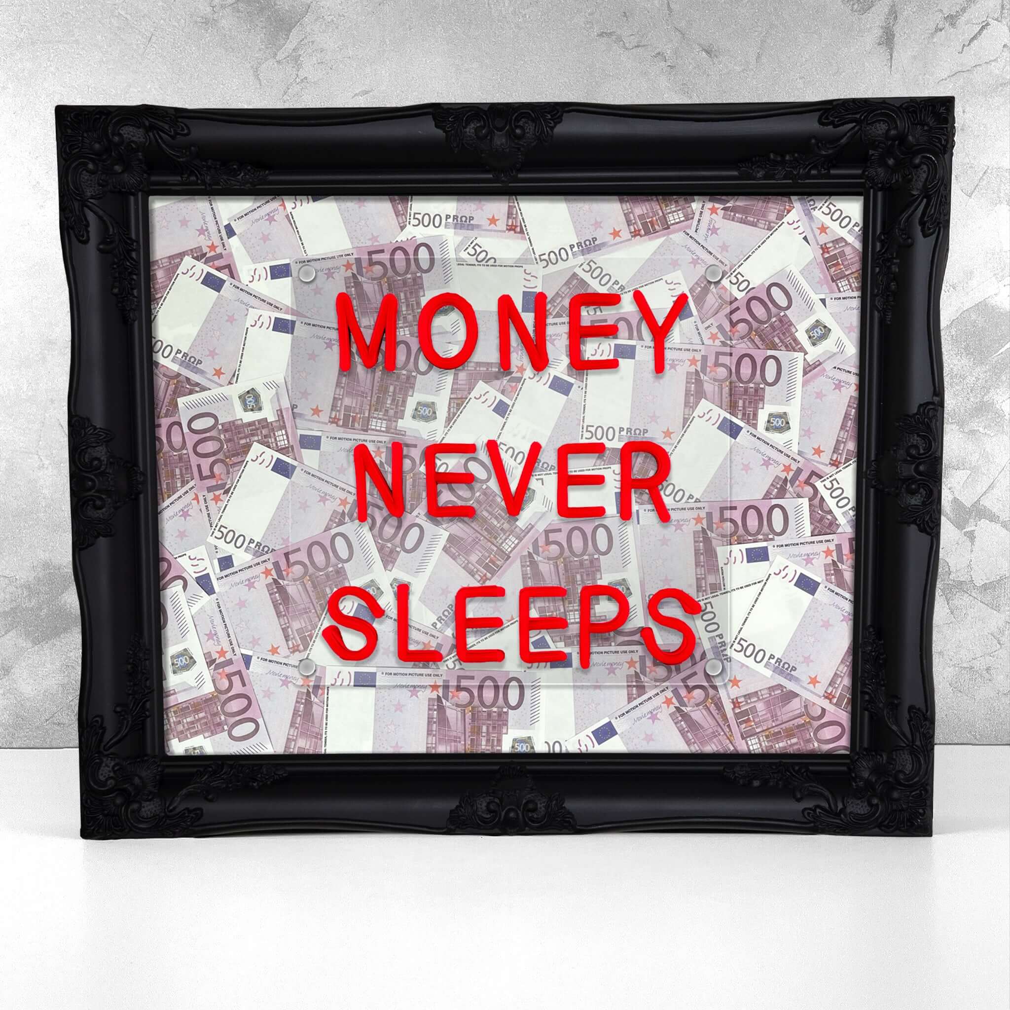 Money Never Sleeps V2 LED frame - EUR - Image 4