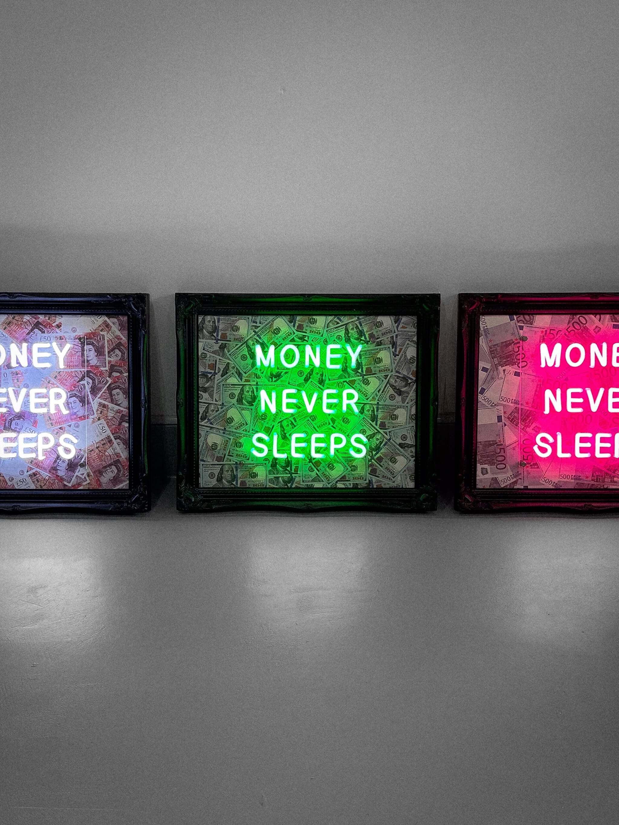 Money Never Sleeps V2 LED frame - EUR - Image 7
