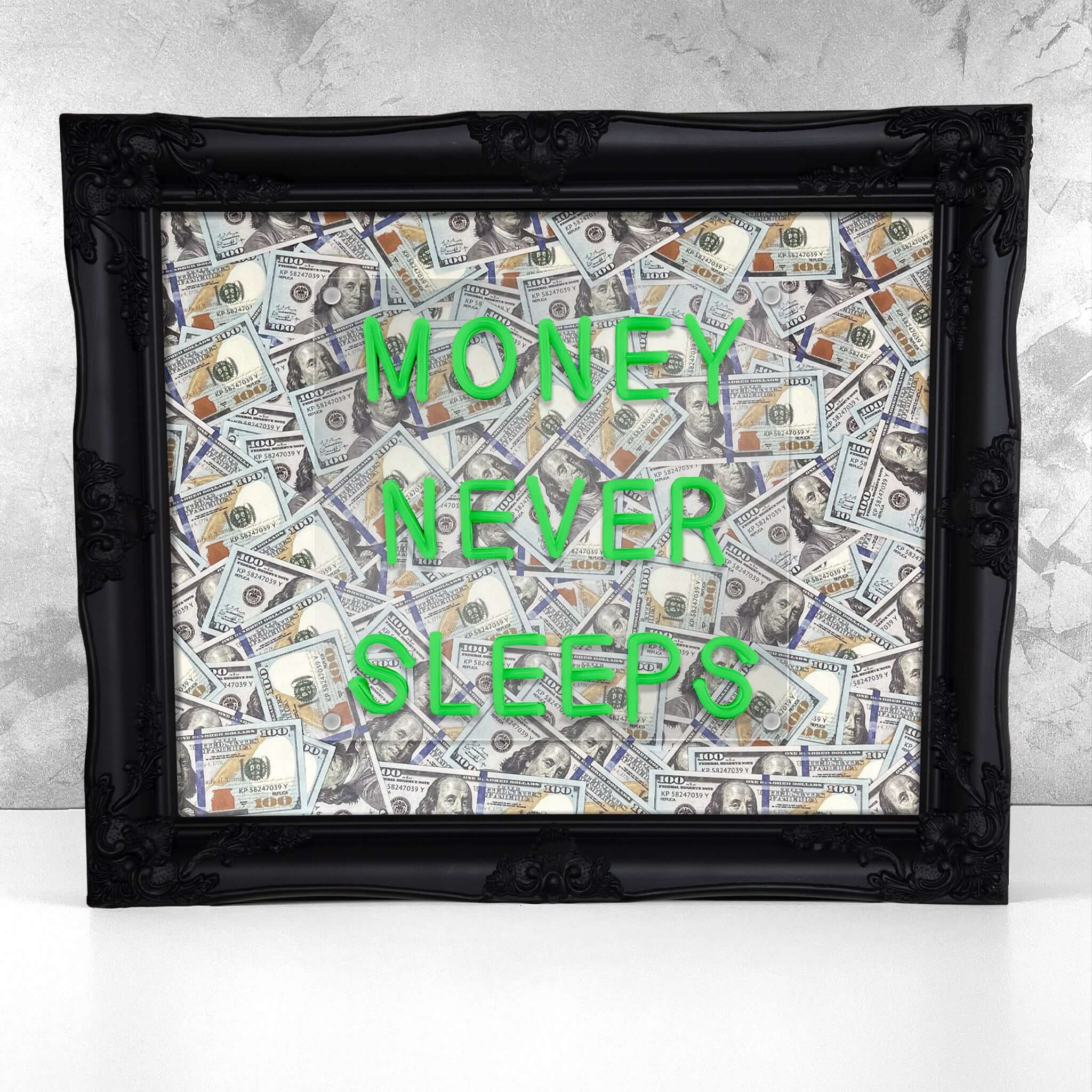 Money Never Sleeps V2 LED frame - USD - Image 3
