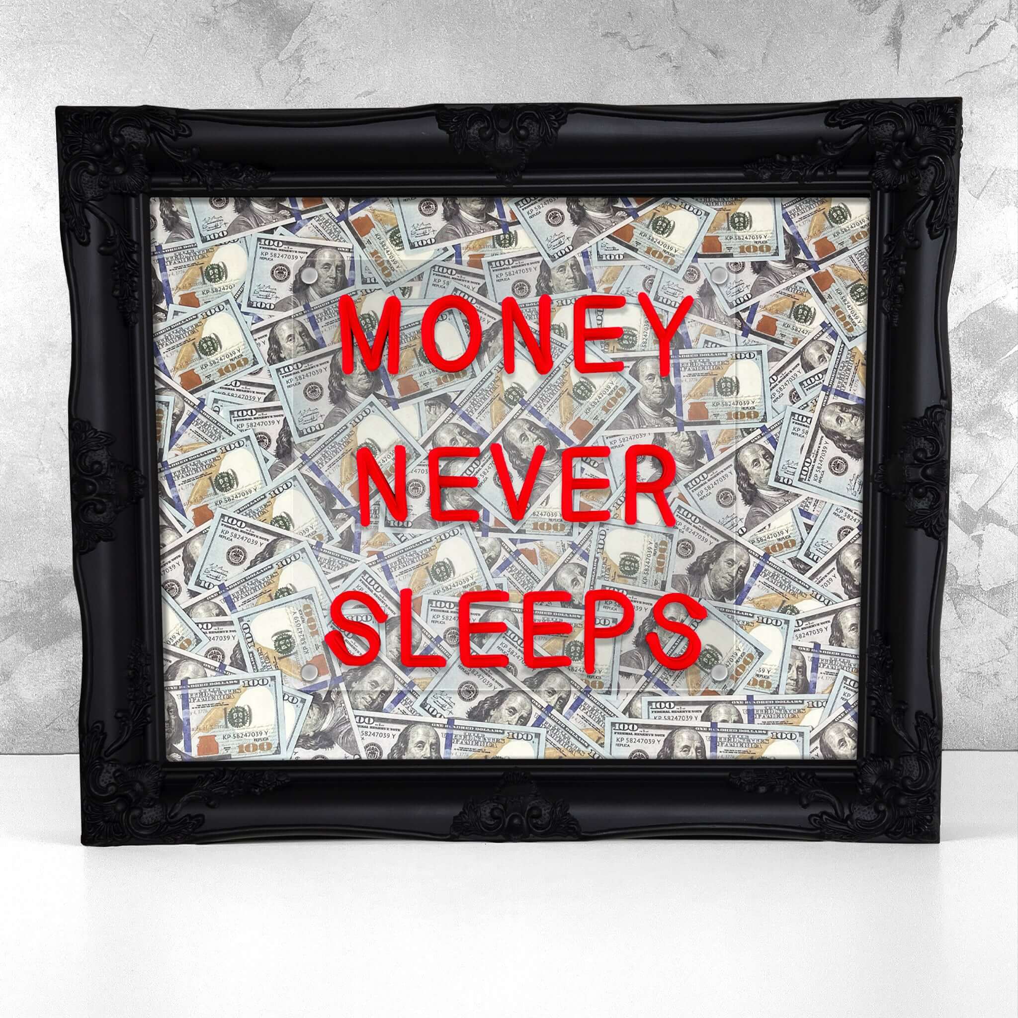 Money Never Sleeps V2 LED frame - USD - Image 4