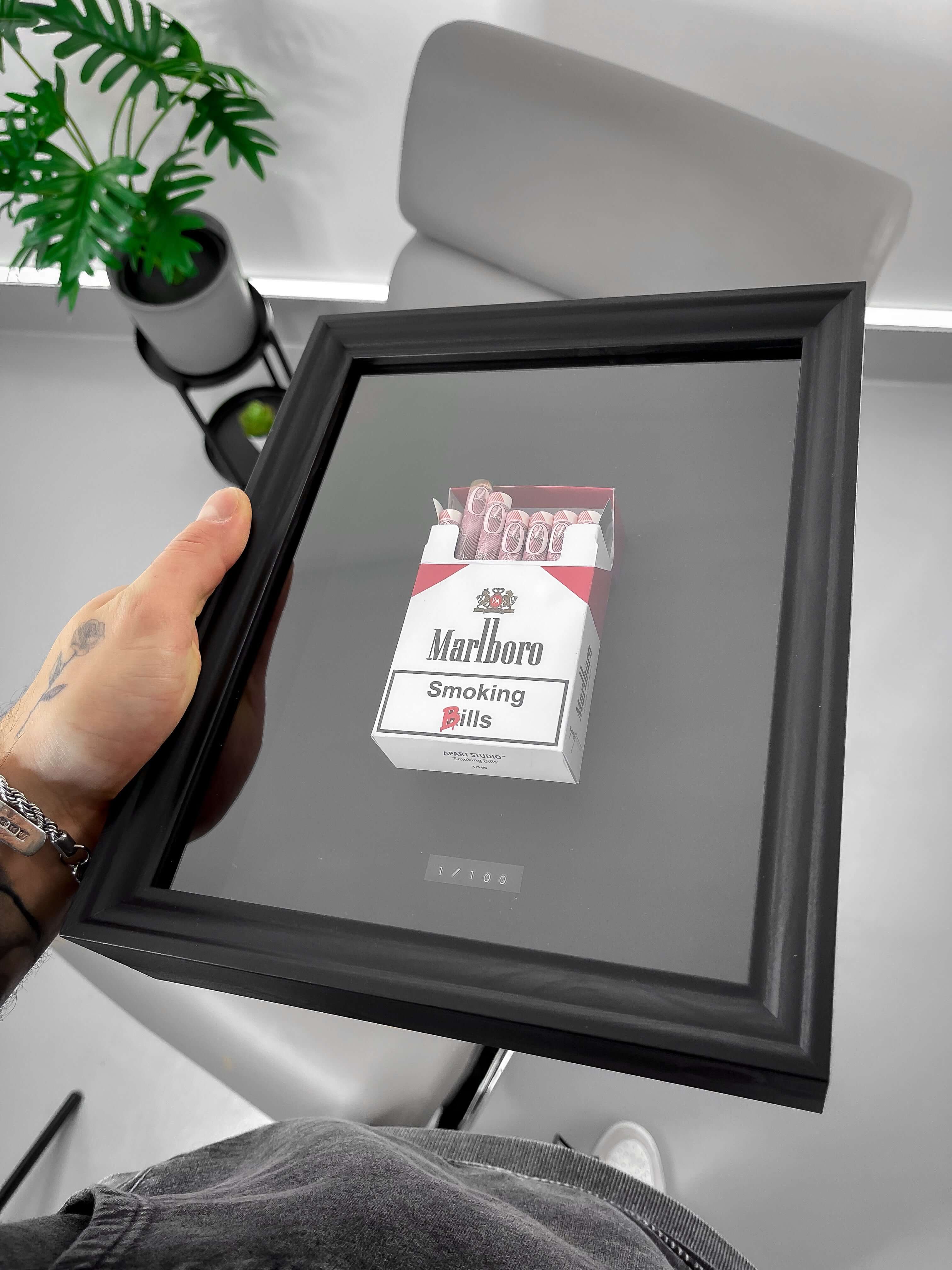 Red GBP 'Smoking Bills' Artwork - Image 4