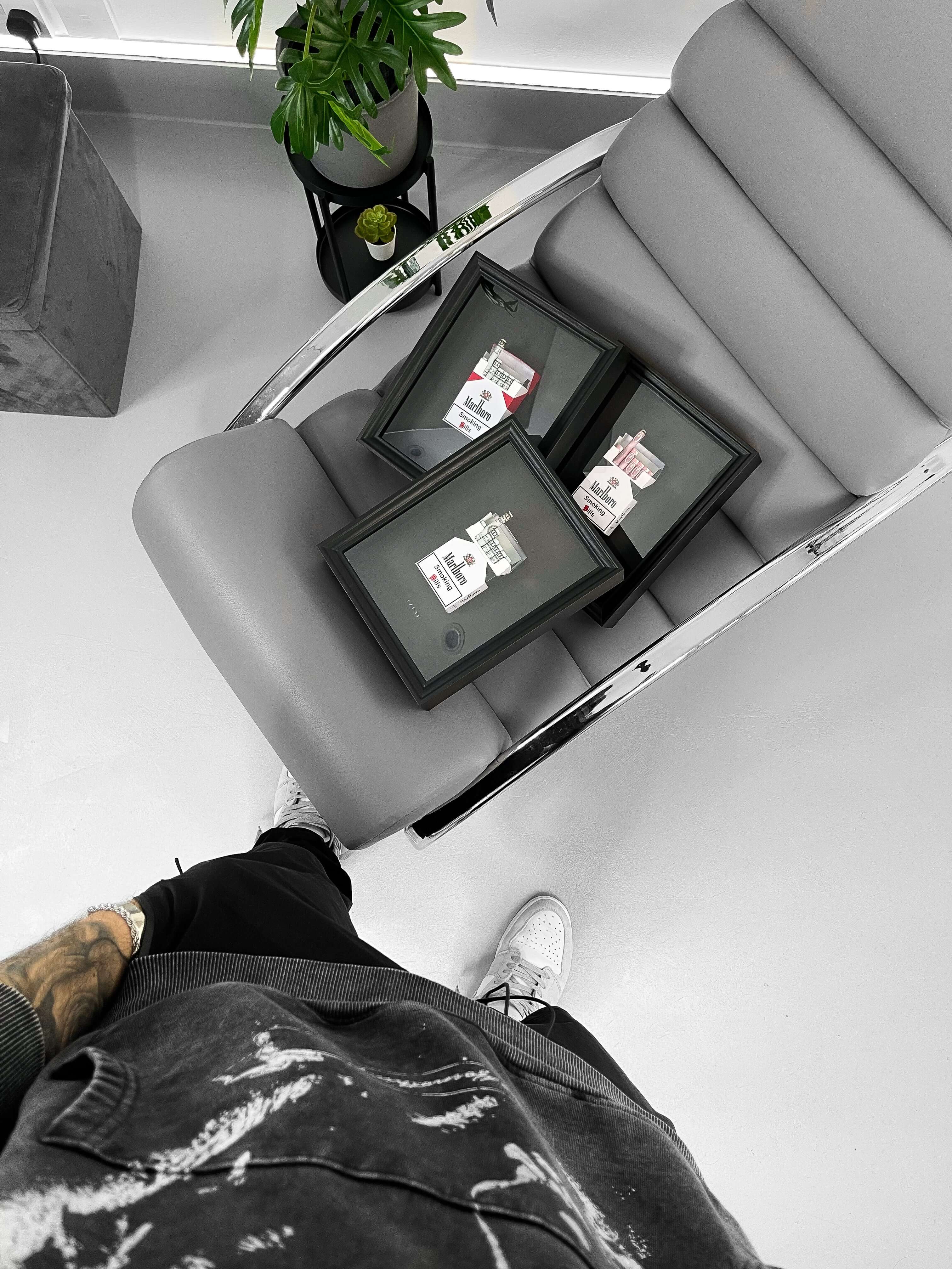 Red USD 'Smoking Bills' Artwork - Image 3